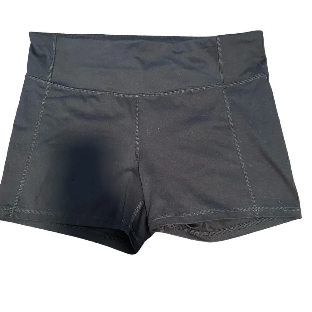 All in Motion- Women’s Black Contour Power Waist Mid-Rise Shorts, Plus Size XXL